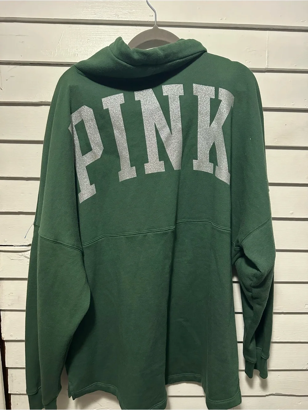 PINK Victoria's Secret women’s  Forest Green Crewneck Pullover